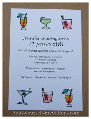 Birthday Party Craft Ideas on Create Handmade 21st Birthday Invitations Using A Simple Wood Mounted