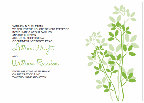 free wedding template green