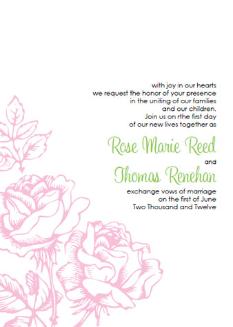  pink and brown wedding invitation templates