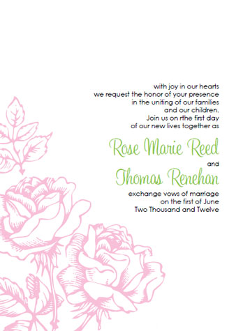 pink and brown wedding invitation templates