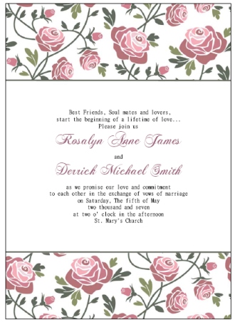 Invitations Templates Free on Free Printable Wedding Invitations Templates