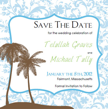 Save The Date Invitations printable std pdf file 45 x 375