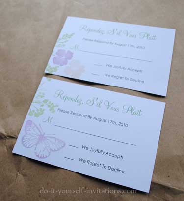 There are free templates for everything form Save the Dates to place cards 