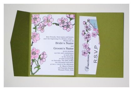 cherry blossom wedding invitations This invitation was made as a sample for 