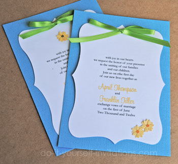 Diy wedding invitations layout