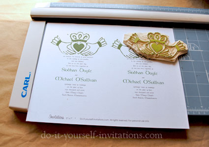 My Irish wedding invitations were coming to fruition