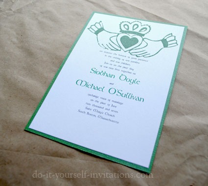 Diy irish wedding invitations