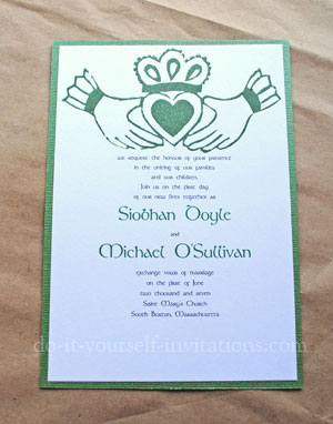 Celtic inspired wedding invitations