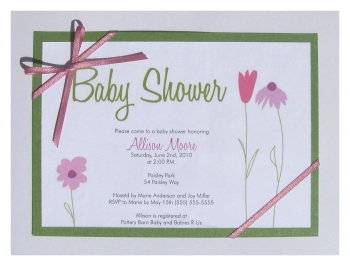 Baby Shower Invitation Templates: Flower Garden Whimsy