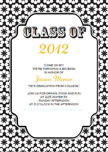 Download and print the graduation invitation templates