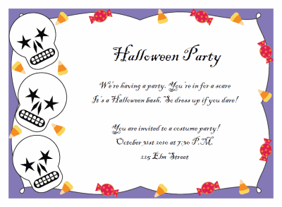 Free on Printable Halloween Party Invitations And Templates
