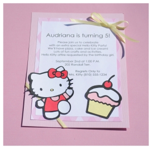 Craft Ideasyear Olds on Hello Kitty Invitations Made With Cricut