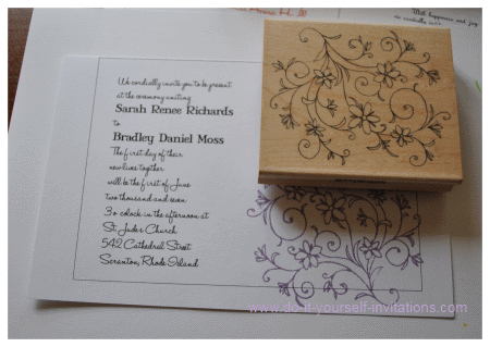rubber stamp wedding invitations Step Three Trim the invites to size rubber stamp wedding invitations Step Three Trim the invites to size