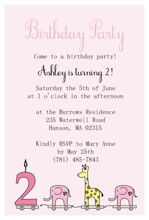 girls 2nd birthday invitations