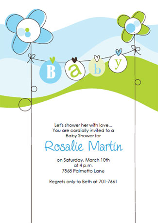 Download and print the free baby shower invitation templates in blue