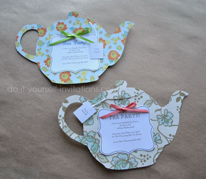  Party Invitations on Diy Tea Party Invitations  Cute And Crafty Tea Pots