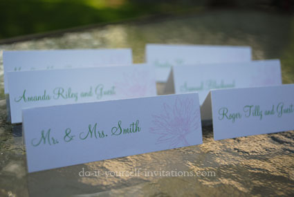 free printable waterlily place cards Don 39t forget the place cards