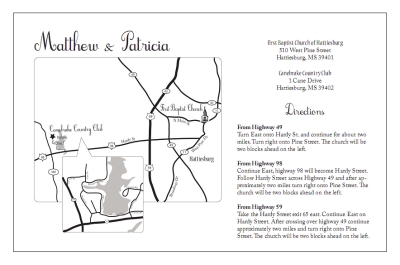Free map cards for wedding invitations