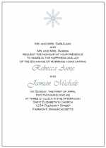 free printable snowflake wedding invitations