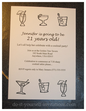 21st birthday invitations