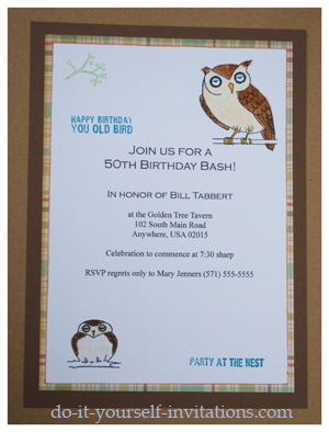 50th birthday invitation