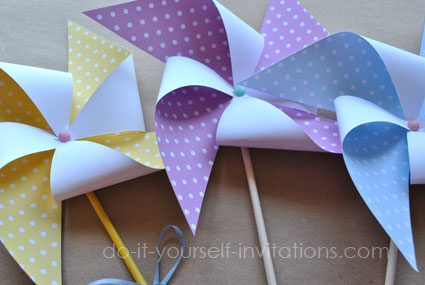 printable pinwheels party decorations