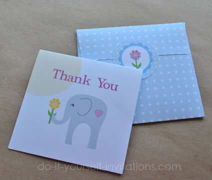 printable thank you notes and envelopes