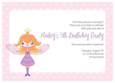 fairy princess party Invitations