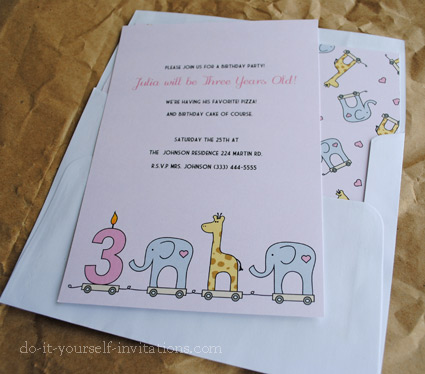 printable 3rd birthday invitations
