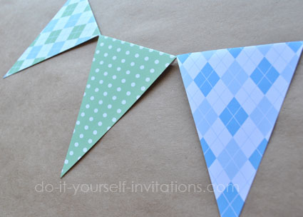 pink argyle printable baby shower bunting banners