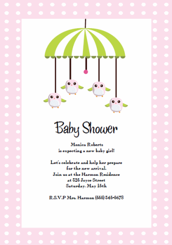 Printable Baby Shower Invitation Templates Baby Birdy Mobile