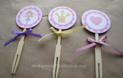 printable fairy princess cupcake toppers