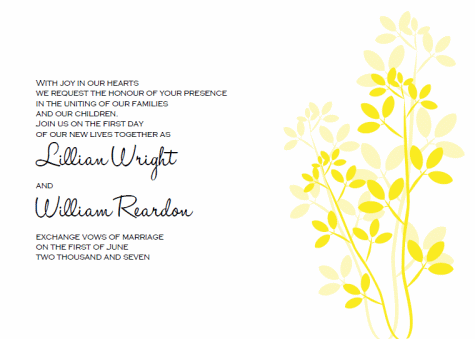 leaves printable wedding invitation templates