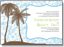 palm tree wedding invitations