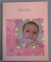 baby photo thank you cards