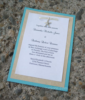 Beach Theme Wedding Invitations