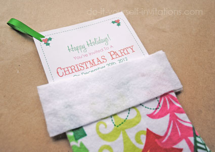 stocking christmas party invitation