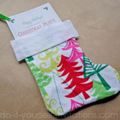 Cloth Stocking Christmas Party Invitation