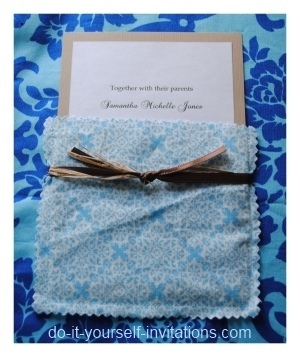 cloth pocket wedding invitations