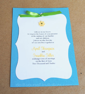 make diy daisy wedding invitations
