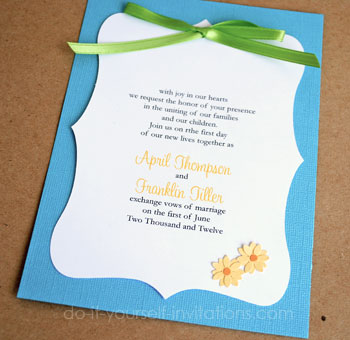 make diy daisy wedding invitations