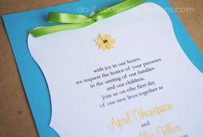 make diy daisy wedding invitations