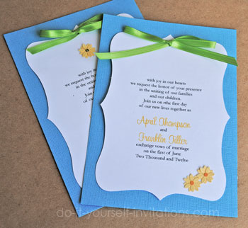 daisy wedding invitations