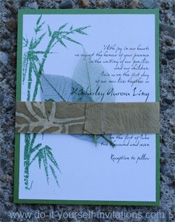 bamboo wedding invitations