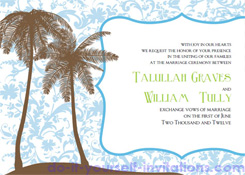 palm tree wedding invitations
