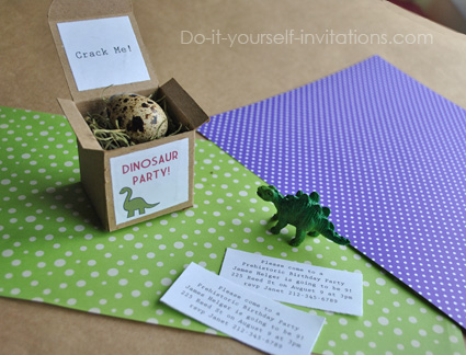 dinosaur egg invitations