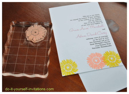 gerbera daisy wedding invitations