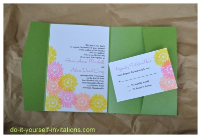 gerbera daisy wedding invitations