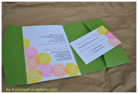 gerbera daisy wedding invitations