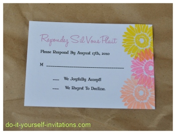 gerbera daisy rsvp